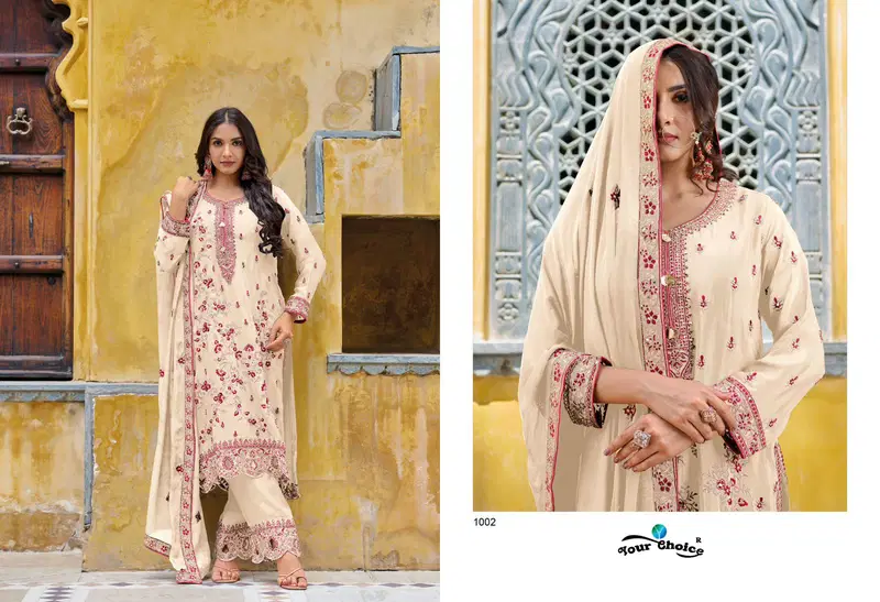 Bin Saeed By Your Choice Semi pure Chinon Wedding Readymade Suits Wholesale Price In Surat